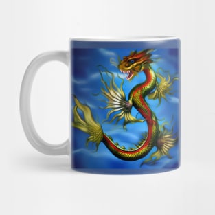 Aquatic Chinese Fish Dragon Mug